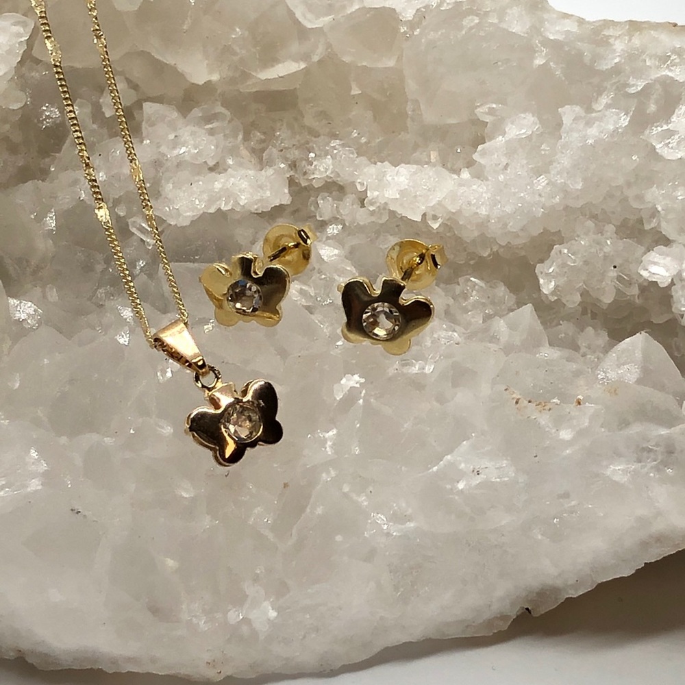 Butterfly Necklace Set | 18k Gold Filled - Picture 5 of 5